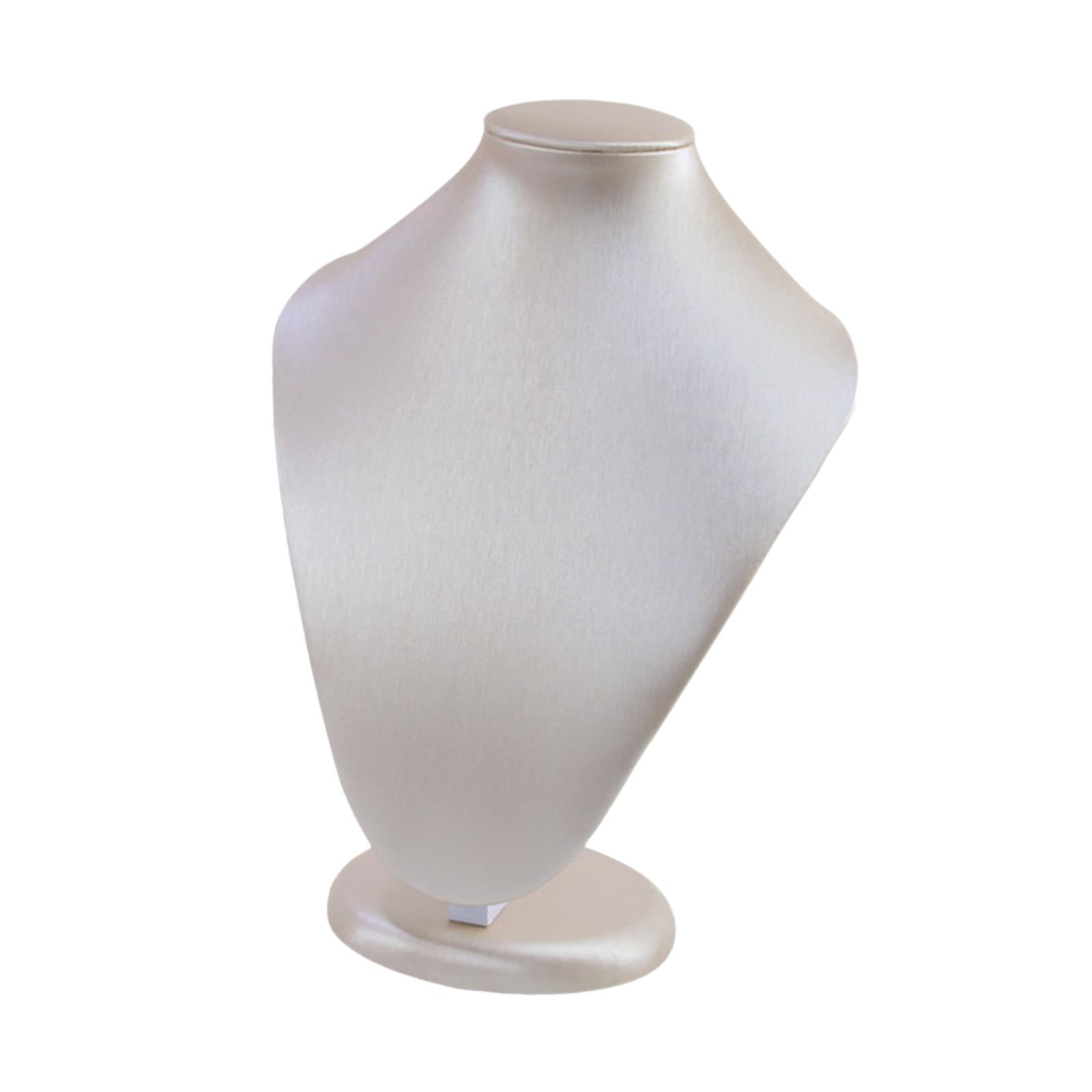 Milageto Necklace Display Stand Desktop Necklace Mannequin Jewelry Display Bust Stand L