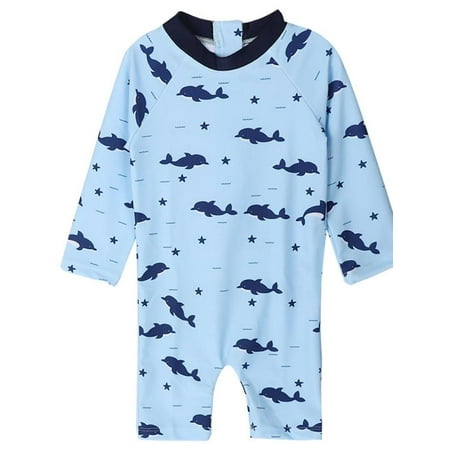 

HOTWINTER Baby/Toddler Boy Girl Swimsuit Swimwear Long Sleeve One-Piece