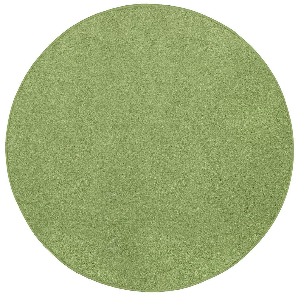 Home Queen Solid Color Area Rugs Lime Green 3' Round