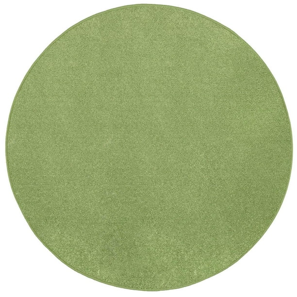 Bright House Solid Color Area Rugs Lime Green 9' Round