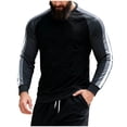 thumbnail image 1 of BLCHUNen Chandails à Col Rond pour Hommes, Chandail Décontracté à Manches Longues, Entraînement, Gym, Course, Sports, Loisirs, Hauts d'Automne, 1 of 8