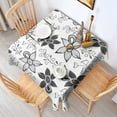 thumbnail image 4 of Floral Square Tablecloth 42x42in(107x107cm) – Waterproof Polyester Printed Table Cover, Wrinkle Resistant & Washable for Kitchen Dining Picnic Party Decor, Thanksgiving,Christmas, Spring,Flower, 4 of 6