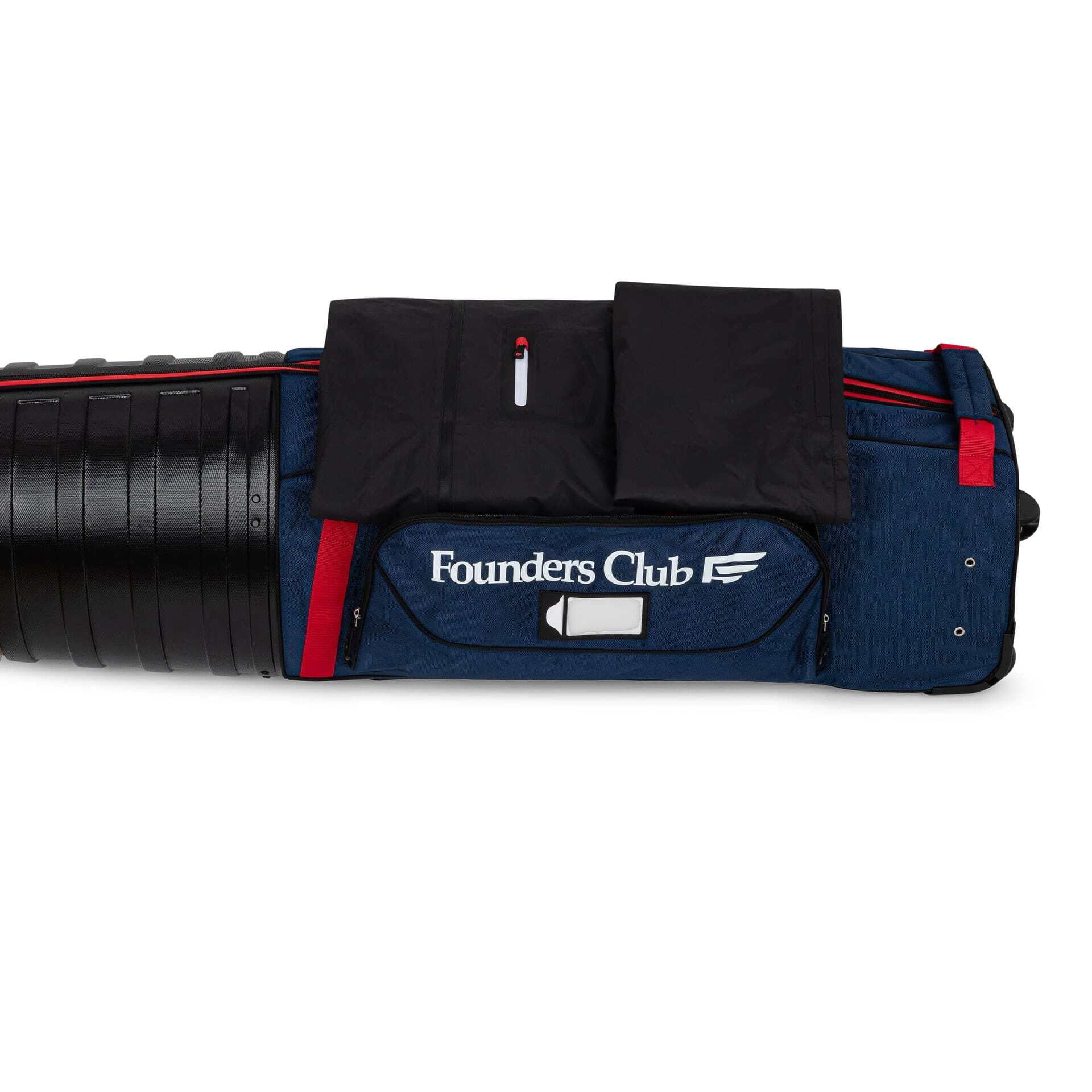 Founders Club Golf Travel Bag with Wheels - Lightweight Travel Cover  Case for Airlines - Club Protection with ABS Hard Top  Standup Pole Stiffening System