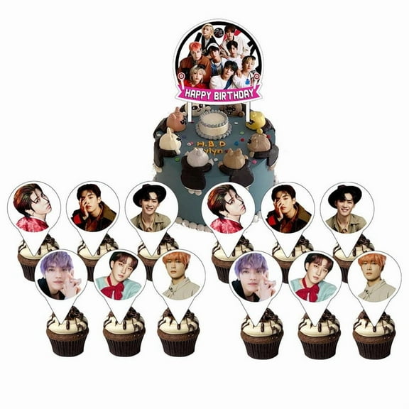Stray Kids Cake Topper CupcakeS Set Birthday Party Supplies Decoration Decor Kit