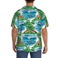 thumbnail image 3 of Fotbe Hawaii Palms Camisa Estampada de Manga Corta para Hombre, Casual de Verano, Estilo Playero, Sin Arrugas-Small, 3 of 5