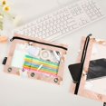 thumbnail image 3 of Dailycode 2 Pack Pencil Pouch for 3 Ring Binder Smooth Zipper Folders with Pockets Clear Window Pencil Case, Corgi Dog and Paw Prints, 3 of 5