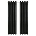 thumbnail image 2 of 2 Pack: Kate Aurora Hotel Chic Blackout Grommet Top Window Curtains - Black, 2 of 6