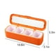thumbnail image 3 of Caja de especias de 4 rejillas, organizador de especias para la cocina, juego de contenedores de especias, conjunto de pimenteros, conjunto de contenedores de especias, caja de uso doméstico - Naranja, 3 of 6
