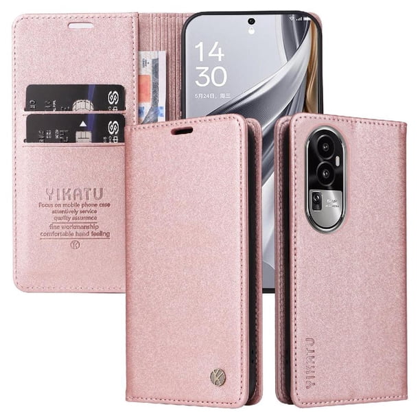 Funda para OPPO Reno 10 Pro 5G Estuche de Cuero PU Tipo Cartera con Ranuras para Tarjetas y Cierre Magnético