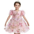thumbnail image 4 of 3D Flower Princess Girls Halloween Dress Birthday Flare Ball Gown for 1T-7 Year, 4 of 7