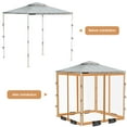 thumbnail image 6 of Topchances Gazebo Universal Replacement Mosquito Netting, 10' x 10' Outdoor Canopy Mesh Netting Screen 4-Panel Sidewall Curtains with Zipper and Sandbags (Khaki), 6 of 6