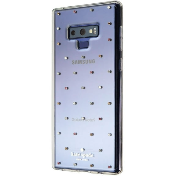 Kate Spade Hardshell Case for Samsung Galaxy Note9 - Clear with Pin Dot Gems