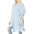 thumbnail image 3 of Sakkas Marcy Women's Caftan Top Tunic Dress V neck Loose Summer Boho Swing Coverup - Blue - One Size, 3 of 5