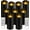 Black, variant on Flickering Flameless Candles,Battery Operated Real Wax LED Pillar Candles with Remote Control and Timer,with Embedded Star String,Set of 9 (Black)