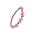 thumbnail image 5 of Qarigey Diadema de flores 70s trajes para mujeres Hippie disfraz elástico bohemio dama de honor fiesta decoraciones boda suministros playa rosa rosado 10piezas Qarigey CBP351412, 5 of 5