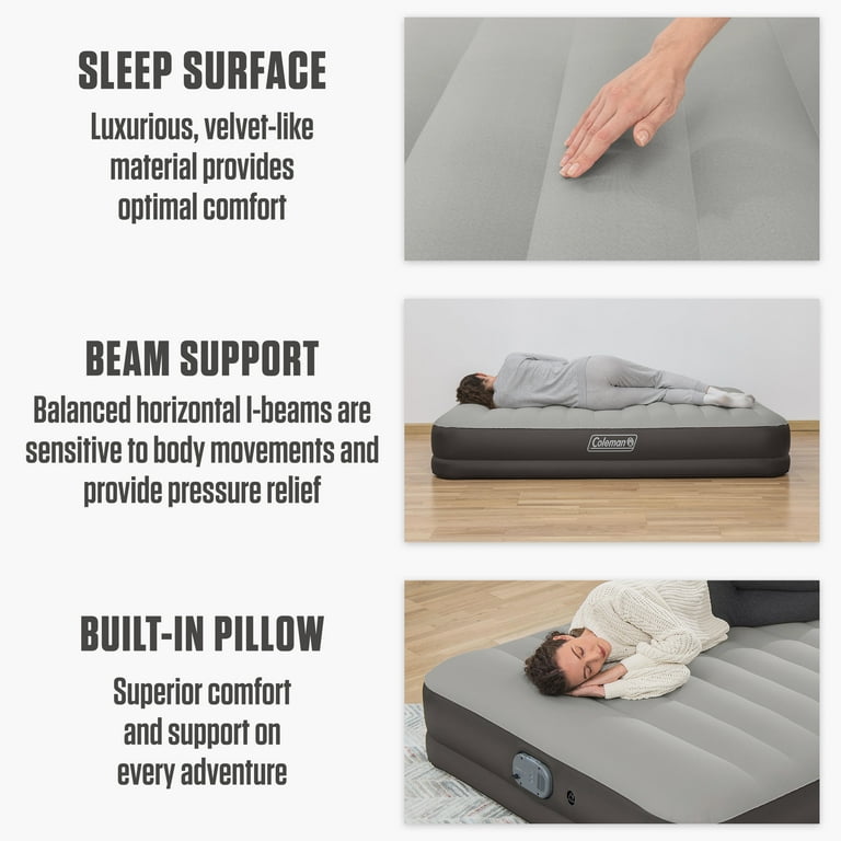 未使用 コールマン SELF INFLATABLE MATTRESS FULL Coleman Inflatable Airbed with Zip on Topper & Battery Run