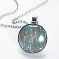 thumbnail image 2 of Christmas Glass Circular Pendant Necklace - Dazzling Jewelry for Women, 2 of 5