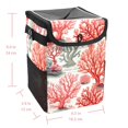 thumbnail image 5 of Coral Mini Trash Can for Car: Foldable, Leak-Proof with Lid, Hanging Storage Bag - Car Trash Bin, 5 of 6