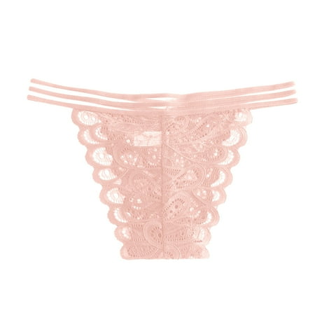 

WZHKSN Lady Lace Panty Pink Basic Briefs 1-Pack