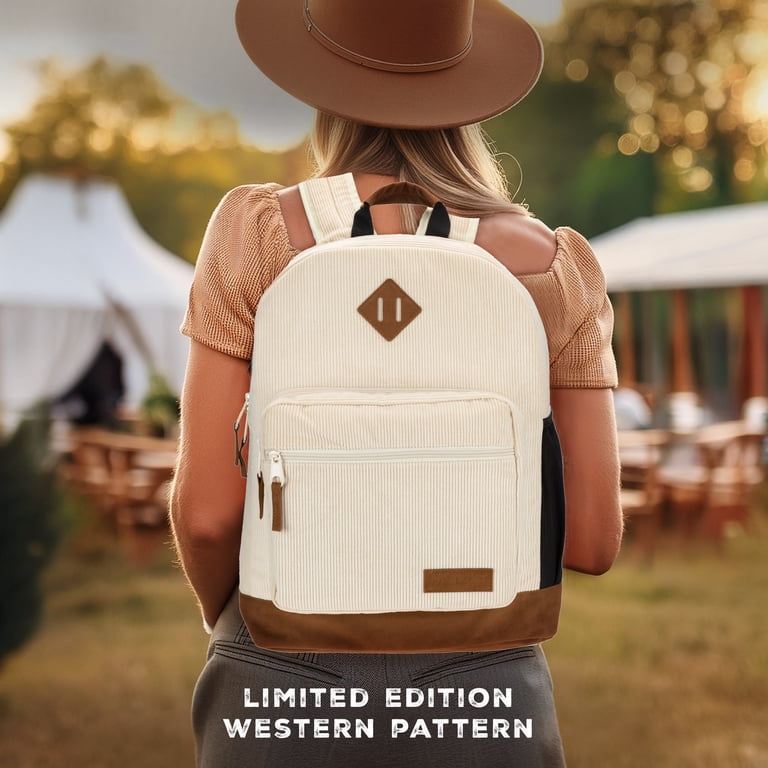 Officially Licensed Yellowstone Western Canvas Backpack with Snap Closure Officially Licensed Yellowstone Studded Backpack - Western  main image 3