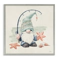 thumbnail image 5 of Stupell Industries Summer Beach Fishing Gnome Holding Starfish Watercolor Illustration , 17 x 17, Design by Janelle Penner, 5 of 5