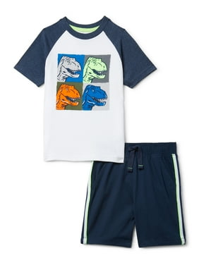 365 Kids from Garanimals Boys 4-10 Short Sleeve T-Shirt & Knit Shorts, 2-Piece Outfit Set