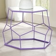 thumbnail image 4 of Furniture of America Zen Mirrored Top Nesting Table (Set of 2), Purple, 4 of 7