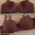 thumbnail image 5 of Crunowin Women's Light Lift Wirefree Seamless Bra, Soft Bralette Sport Everyday Bra Wine S, 5 of 6