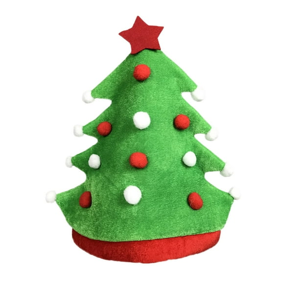 Christmas Tree Hat Red Green Hat Christmas Tree Ball Hat Christmas Clothing Theme Party Fun Decoration Shooting Props Home Decor