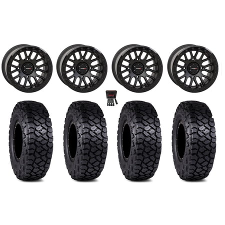 System 3 SB-9 Bdlk 15 Wheels Matte Bk 35 Intersect Tires Polaris RZR XP 1000 / PRO XP / Ranger XP 900/1000