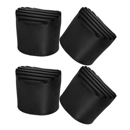 FOMIYES  4 Pcs Non-slip Feet Cover Step Ladder Protective Covers Stair Black