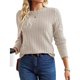 thumbnail image 2 of Camisas de Larga para Mujer, Tops de Moda de Otoño, Suéteres Elegantes de Cuello Redondo, Túnicas, Ropa de Invierno, Conjuntos Casuales Albaricoque XXL, 2 of 8
