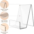 thumbnail image 3 of 4-Pack Magazine Holder, Acrylic Sign Holder 5X7 with Sturdy Transparent Build, for Organizing Cookbooks, Bibles, Photo Stands and Pamphlets on Dining Tables, desks Or Store, 3 of 4