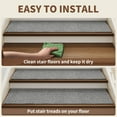 thumbnail image 6 of SIXHOME 7 Pack 8"x30" Non-Slip Stair Treads with Rubber Backing, Indoor Washable Stair Mats for Wooden Steps, Pets & Kids-Friendly Gray Stair Rug, 6 of 7