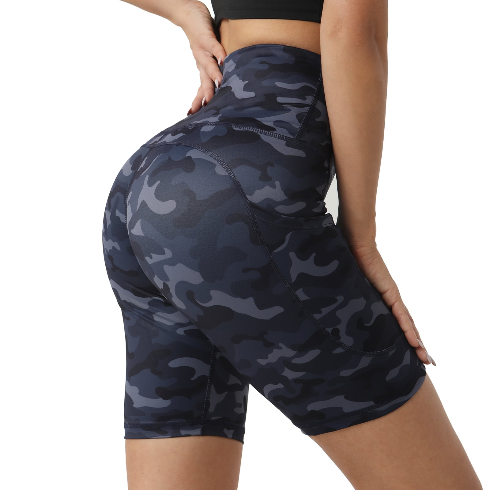 Women's High Waist Yoga Shorts, Letsfit 