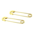 thumbnail image 5 of Pendientes de seguridad Pendientes punk hechos de material de acero inoxidable Pendientes colgantes dorado Jinwen Pendientes de alfiler de seguridad, 5 of 5