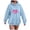 Sky Blue, variant on Towmus Women's Graphic Hoodies Love Heart Print Hoodie Unisex Oversized Hoodies Casual Long Sleeve Pocket Pullover