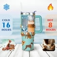 thumbnail image 4 of Stylish Dog Pattern Travel Mug - 40oz Leakproof Tumbler with Straw & Handle - Ideal Gift for Women Who Love Puppies, 4 of 7
