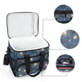 thumbnail image 6 of FORMRS Insulated Cooler Bag 24 Cans Capacity Soft Leakproof Lunch Box with Side Pockets, Blue Firefly Pattern, 6 of 7