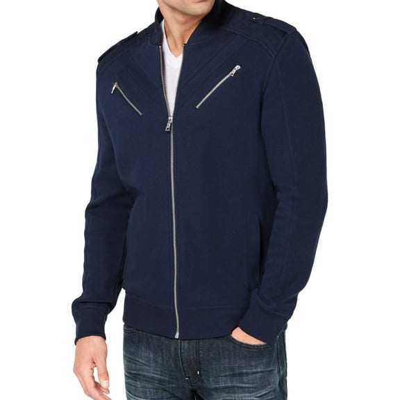 I-N-C Mens Potion Cardigan Sweater, Blue, Small