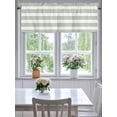 thumbnail image 4 of Curtain Valance for Windows,Sage Green Stripes Kitchen Valances Rod Pocket Short Curtains,Modern Minimalist Geometric Window Treatment Panel for Bedroom Bathroom 60"x18", 4 of 7