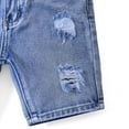 thumbnail image 5 of NAISIBABY Boys Denim Shorts, Slim Fit Elastic Waist with Pockets Casual Fashion Shorts Sky Blue 5T, 5 of 6
