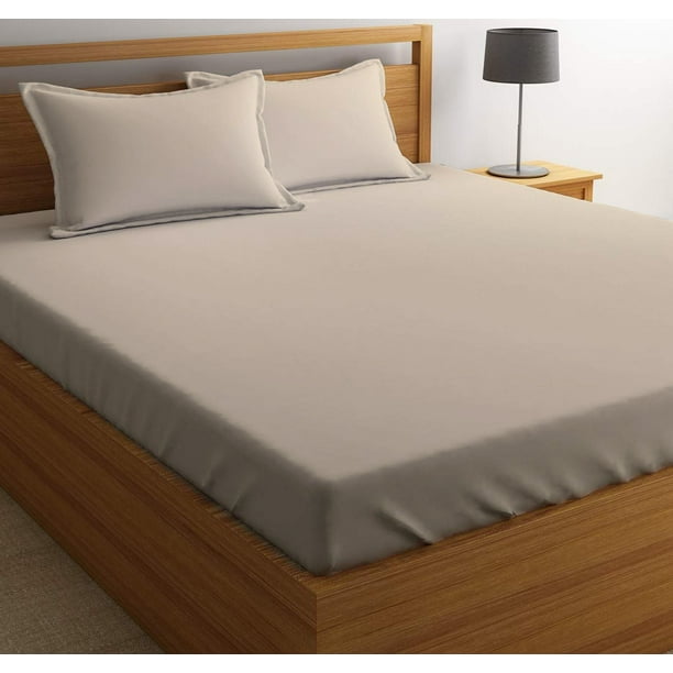 Context King Size Cream Soft Wrinkle Free Microfiber Bed Sheet Set w/ Pillow Covers Walmart