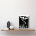 thumbnail image 2 of Wildflowers in Spring Mountain Landscape Linocut Artwork Framed Wall Art Print A4, 2 of 4