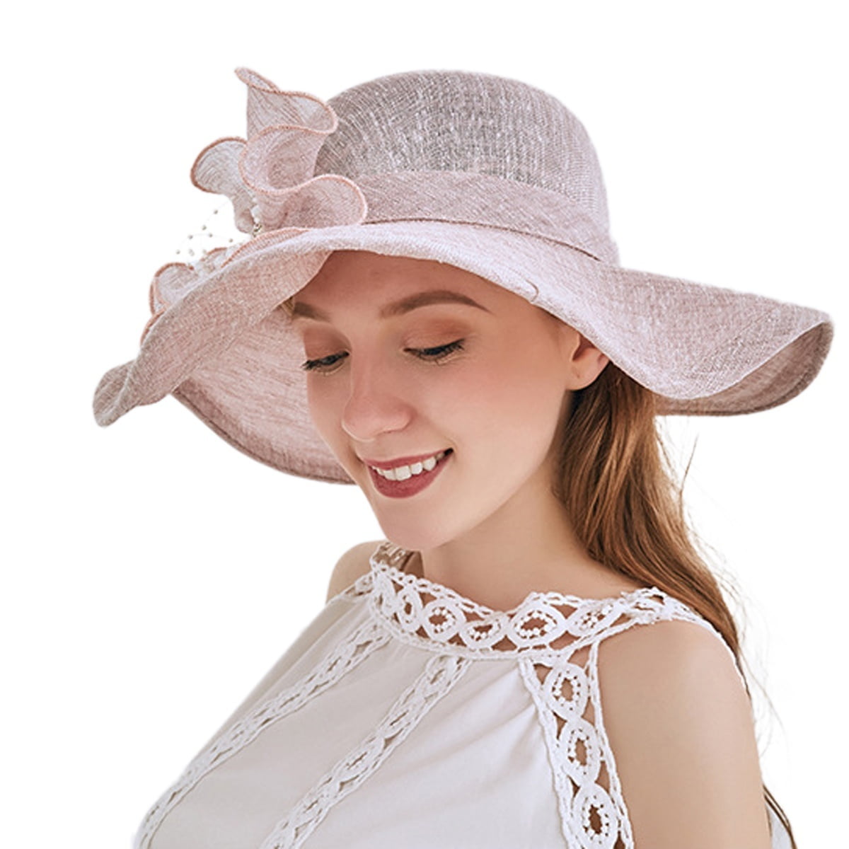 Flower Church Wedding Hat UV Protection 