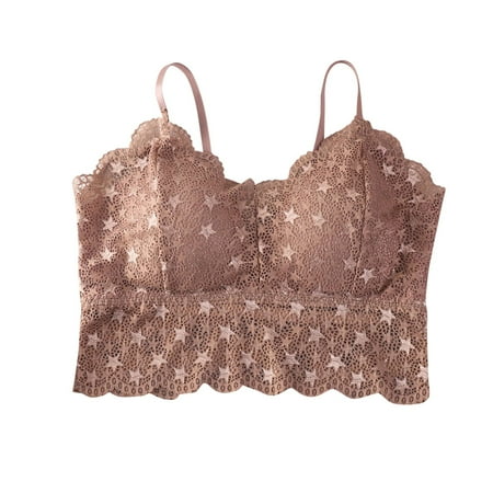 

Sports Bras For Women High Support Fashionable Solid Color Lace Trackless Gathering Sports Underwear