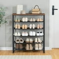 thumbnail image 4 of HOOBRO Shoe Rack 6-Tier Shoe Organizer Storage Shelf Entryway Closet Hallway Industrial Furniture Rustic Brown BF67XJ01G1, 4 of 9