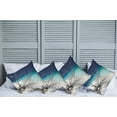 thumbnail image 6 of Ambesonne Beach Throw Pillow Cover 4 Pack, Seascape Theme Driftwood, 20", Turquoise and Blue, 6 of 6