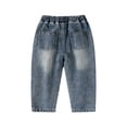 thumbnail image 4 of Versatile Boys Denim Pants with Relaxed Fit For Everyday Wear Washed Blue Casual Jeans Kids Easy Care Stitching Comfortable WaistBlue4-5 Years, 4 of 6