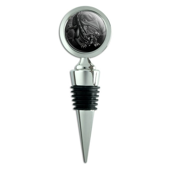 Dragon Roar Fantasy Medieval Black And White Wine Bottle Stopper